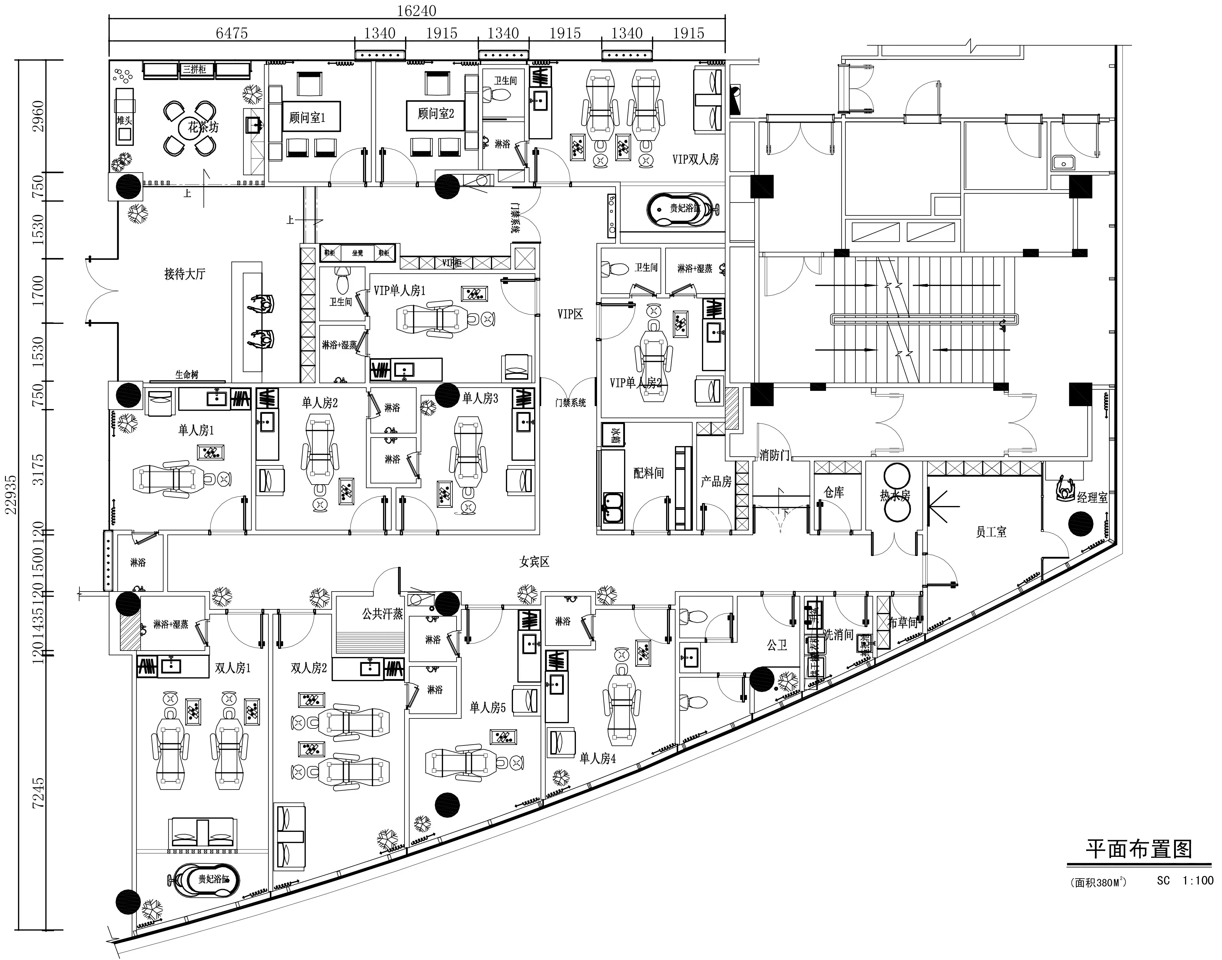 琉璃时光 spa平面布置图