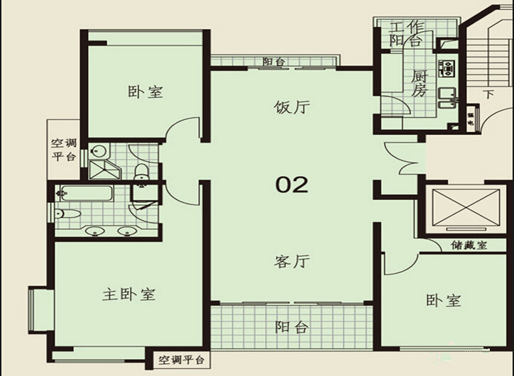 欧式风格 三房两厅