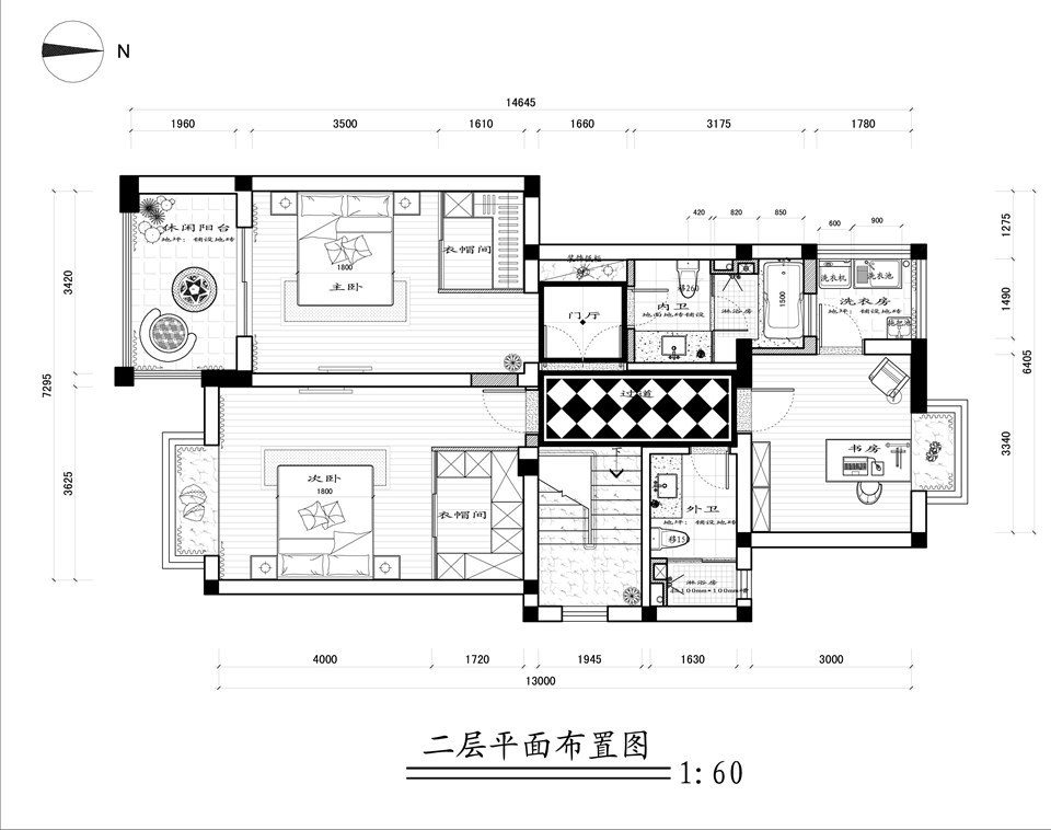 丽岛别墅—混搭风—三居室