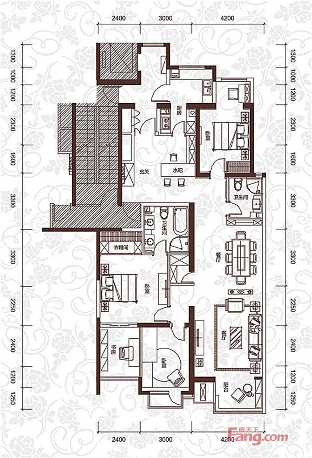 晶城秀府-三居室- 170-欧式风格装修