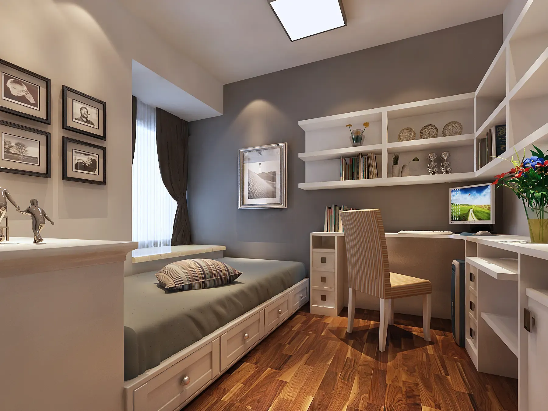 万科虹桥源墅现代简约170平米三居室