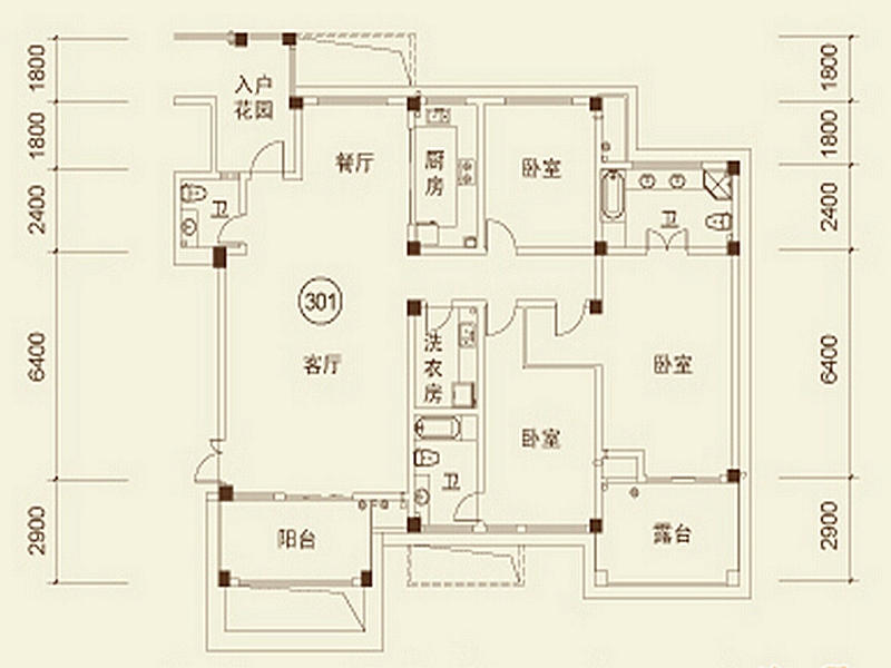 半岛1号-204平米-欧式大户型装修