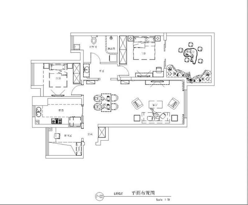 保利梧桐语-现代简约-二居室