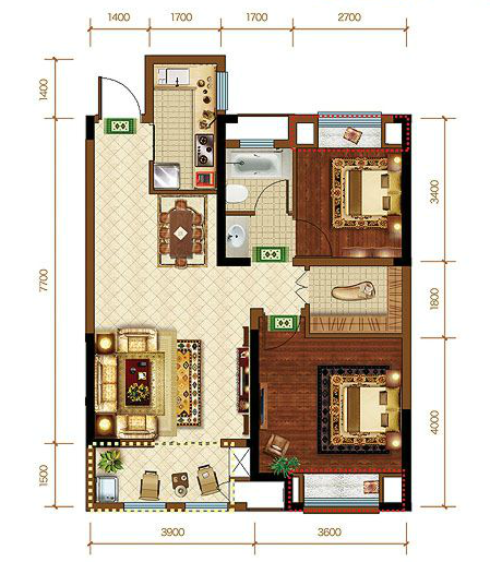 信达西山银杏户型图图片