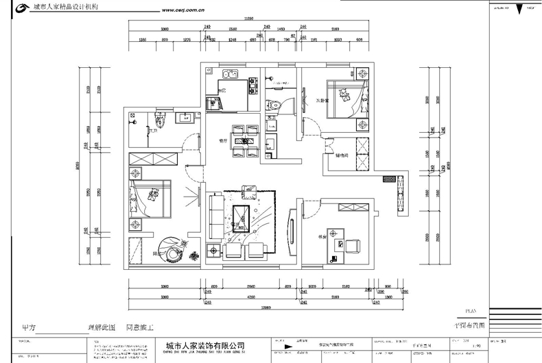 凤城庭院127平米简欧风格效果图展示