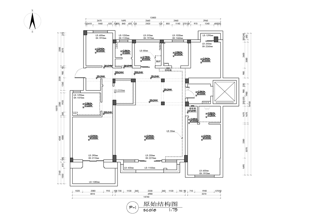 龙湖九墅191平方美式风格设计效果图