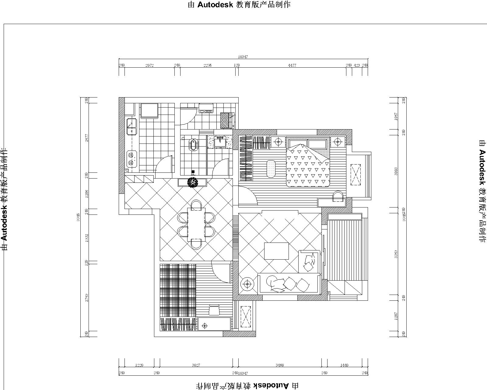 美利山公园城市-二居室-60.75平米-装修设计