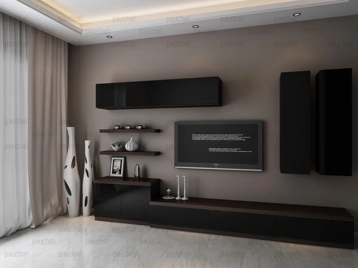 班尔奇墨泽定制电视柜 电视柜组合 电视吊柜 现代简洁功能柜 免费测量