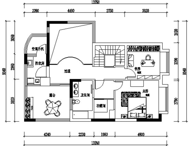 天泓山庄别墅-欧式新古典-四居室