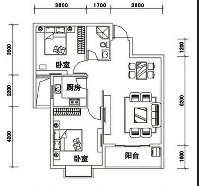 舒适品味两居室现代风格