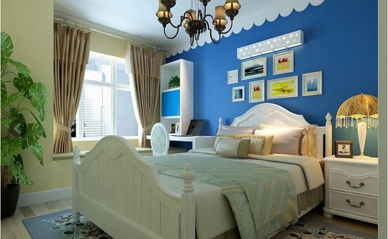 上东大道二居室蓝色地中海精彩设计