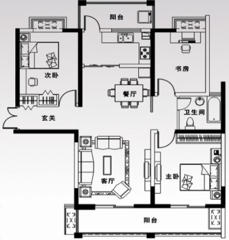 三口之家的温馨生活