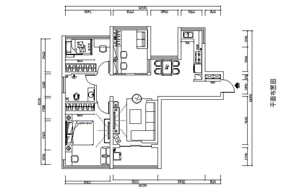天筑米兰-二居室-81.00平米-装修设计