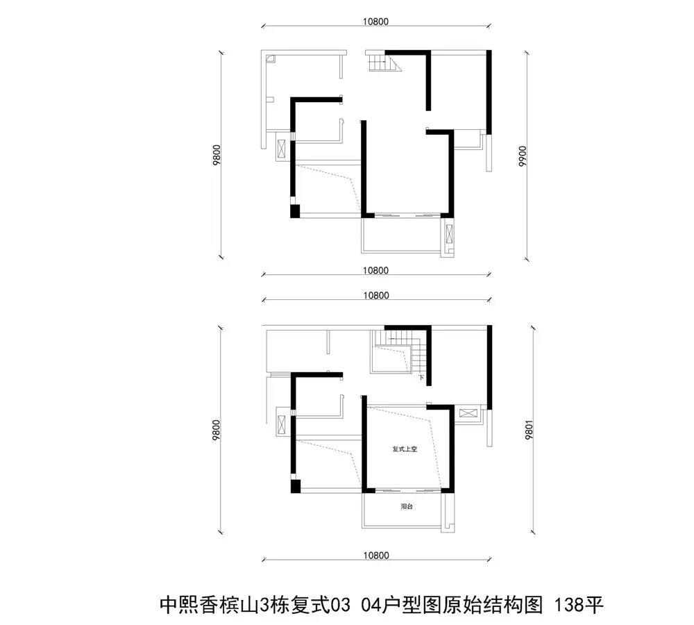 中熙香槟山3栋复式03 04户型