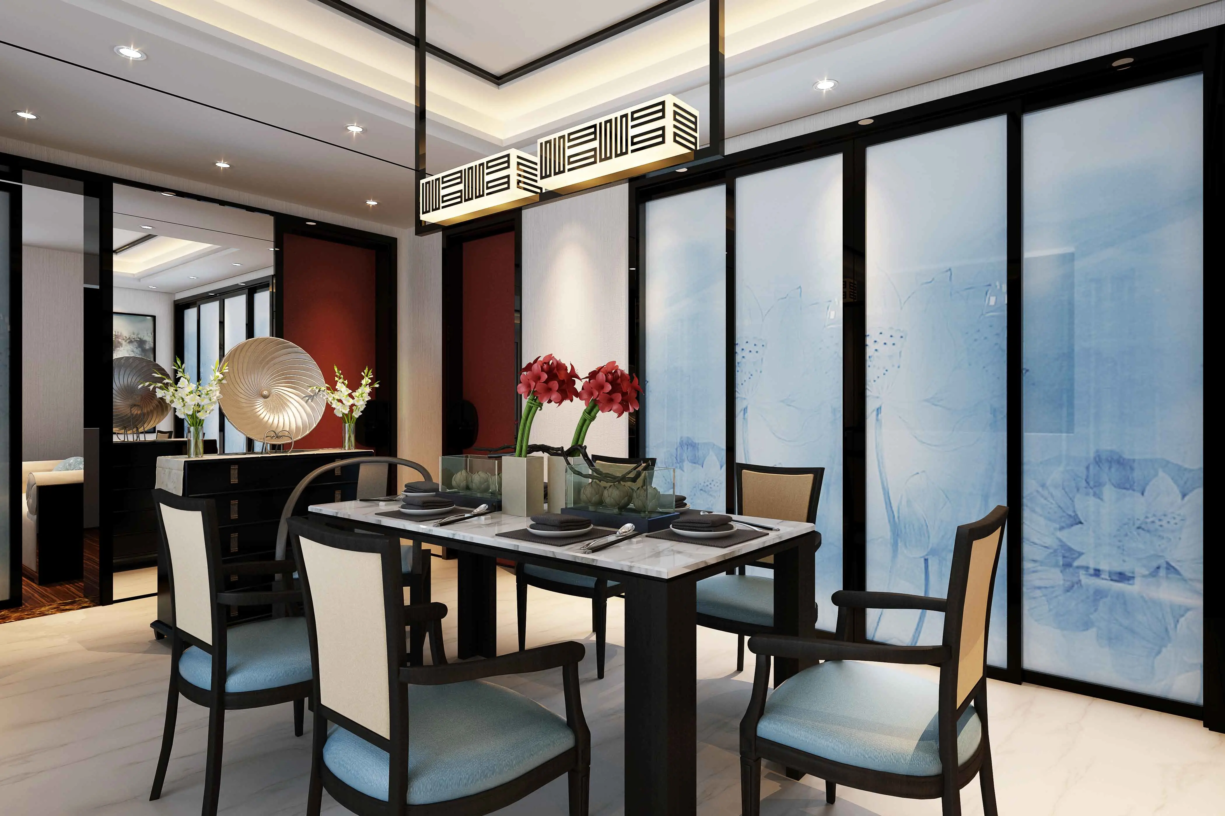 合肥文一名门样板房现代中式128平