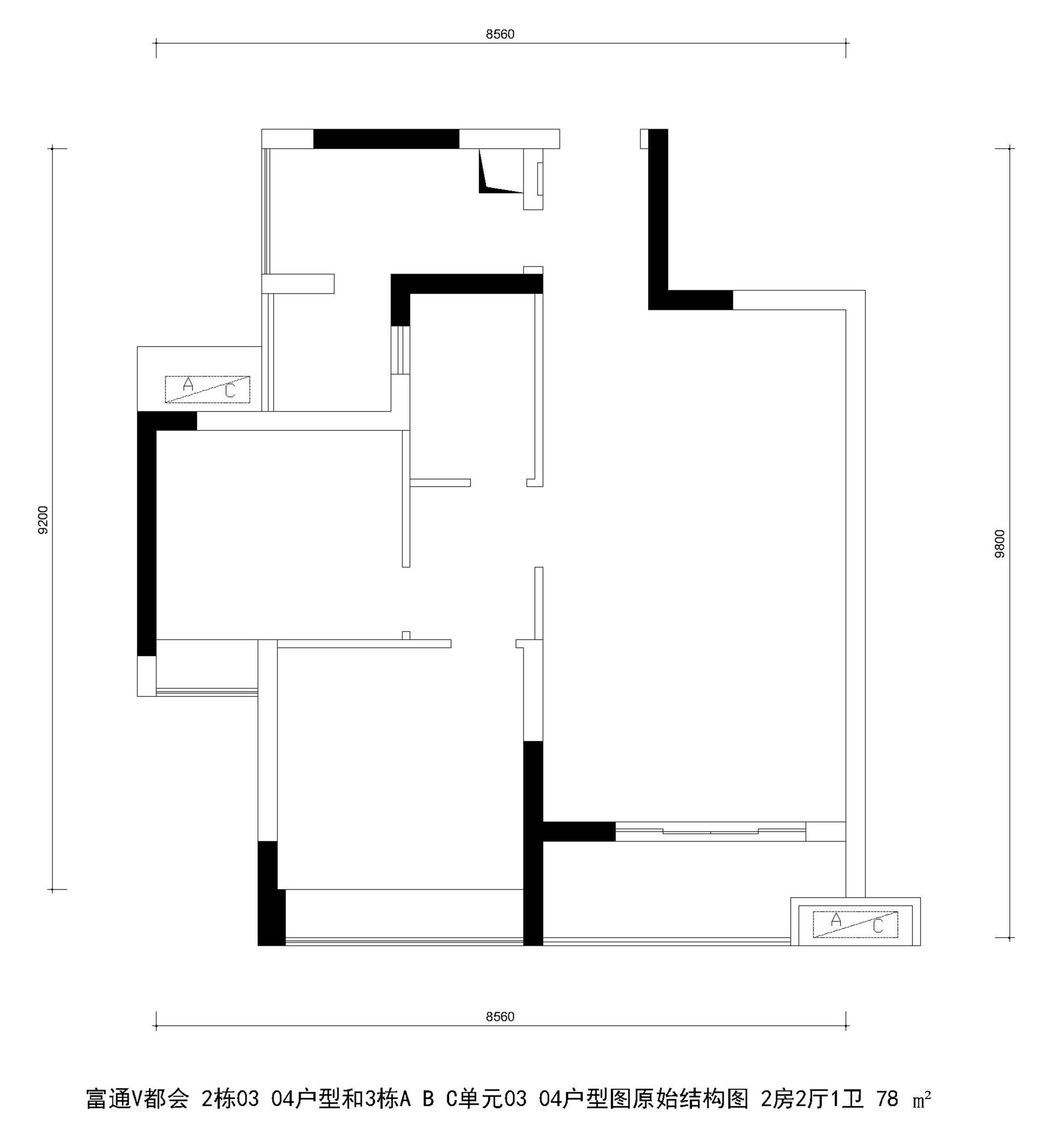 富通V都会3栋A-C单元 2栋 03 04