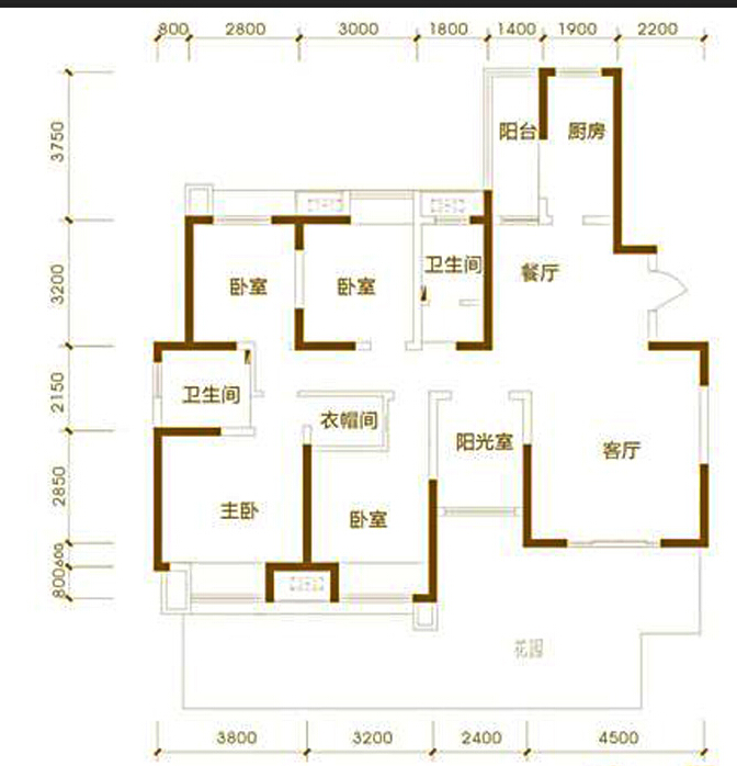 枫林意树-三居室-现代中式